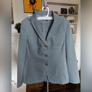 Hugo Boss Light Blue Cotton Skirt Suit sz 6